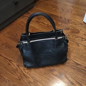 Chloe black grained leather shoulder bag
